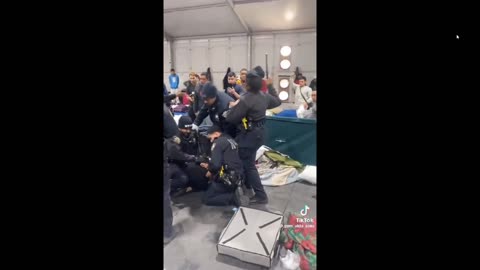 Brawl Breaks Out & Police Attacked at Dirty Democrat-created NY Illegal Immigrant Center