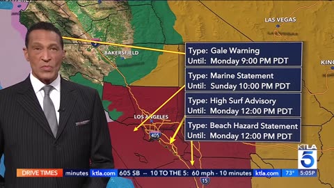 Tropical Storm Hilary Team Coverage - 5 p.m. Sunday