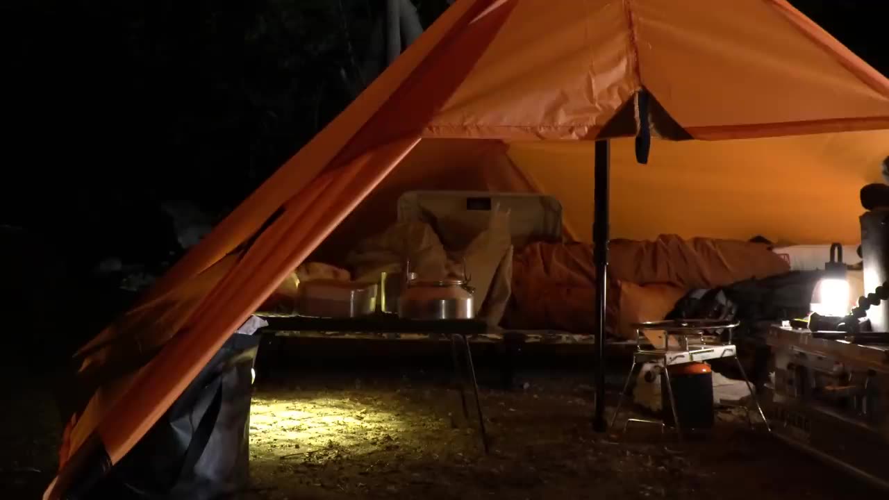 Alone in the Rainforest Interesting Canvas Tent Camping/Rain ASMR, Cozy Vibes, DD Canvas