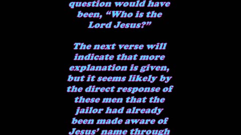 The Book of Acts 16:31 - Daily Bible Verse Commentary