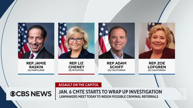 House January 6 committee meets to discuss possible criminal referrals