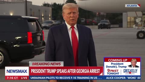 President Trump speaks after Georgia arrest.