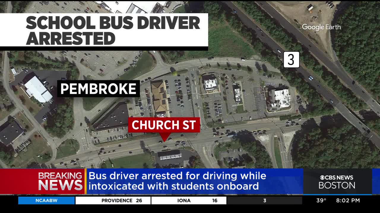 Bus driver arrested for alleged OUI in Pembroke