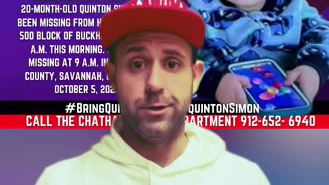 Where is 20 month old Quinton Simon?