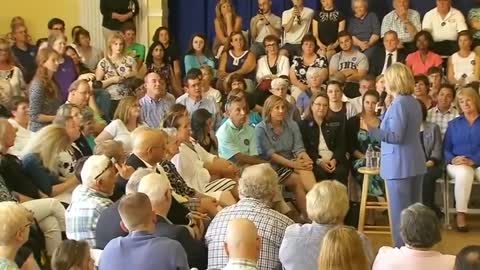 Hillary Clinton incoherent on #ClimateChange, heckled by women activists in NH-