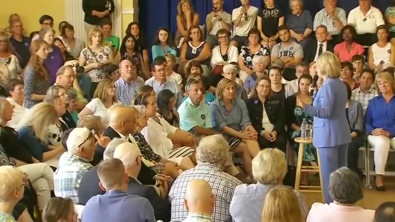 Hillary Clinton incoherent on #ClimateChange, heckled by women activists in NH-