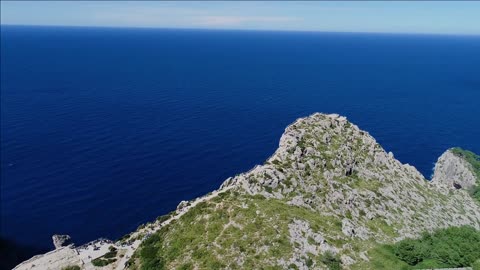 flight over mirador es colomer mallorca spain