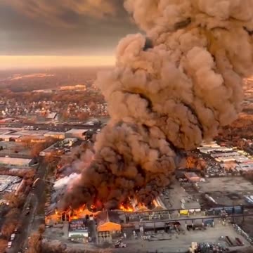 Fire guts furniture factory Warehouse in Chicago Heights Feb 6, 2023