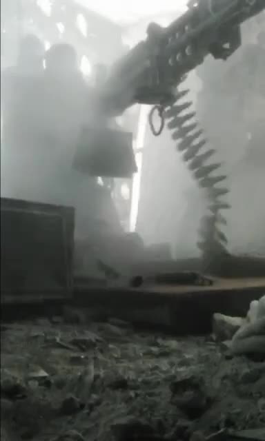 Ukrainians Firing Massive Soviet Machine Gun