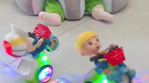 Exquisite baby toy bike with lights