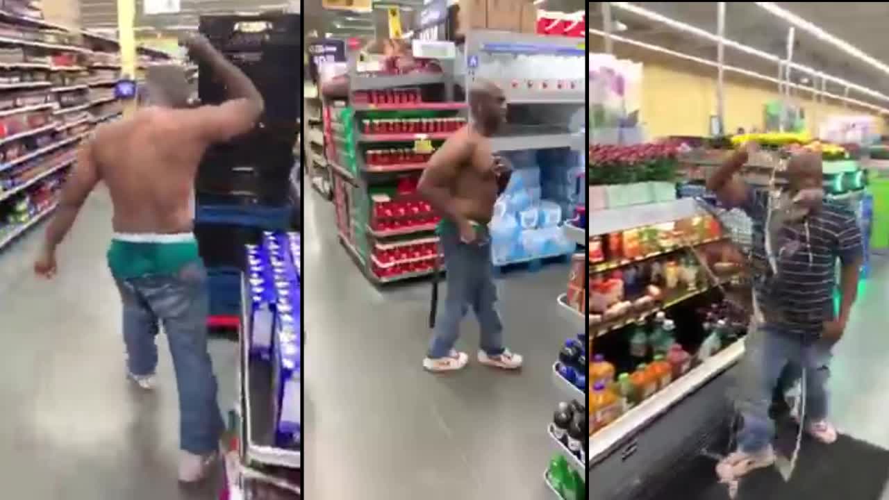 Man breaks all items in Walmart as No Arrest Law in San Fransico takes Effect