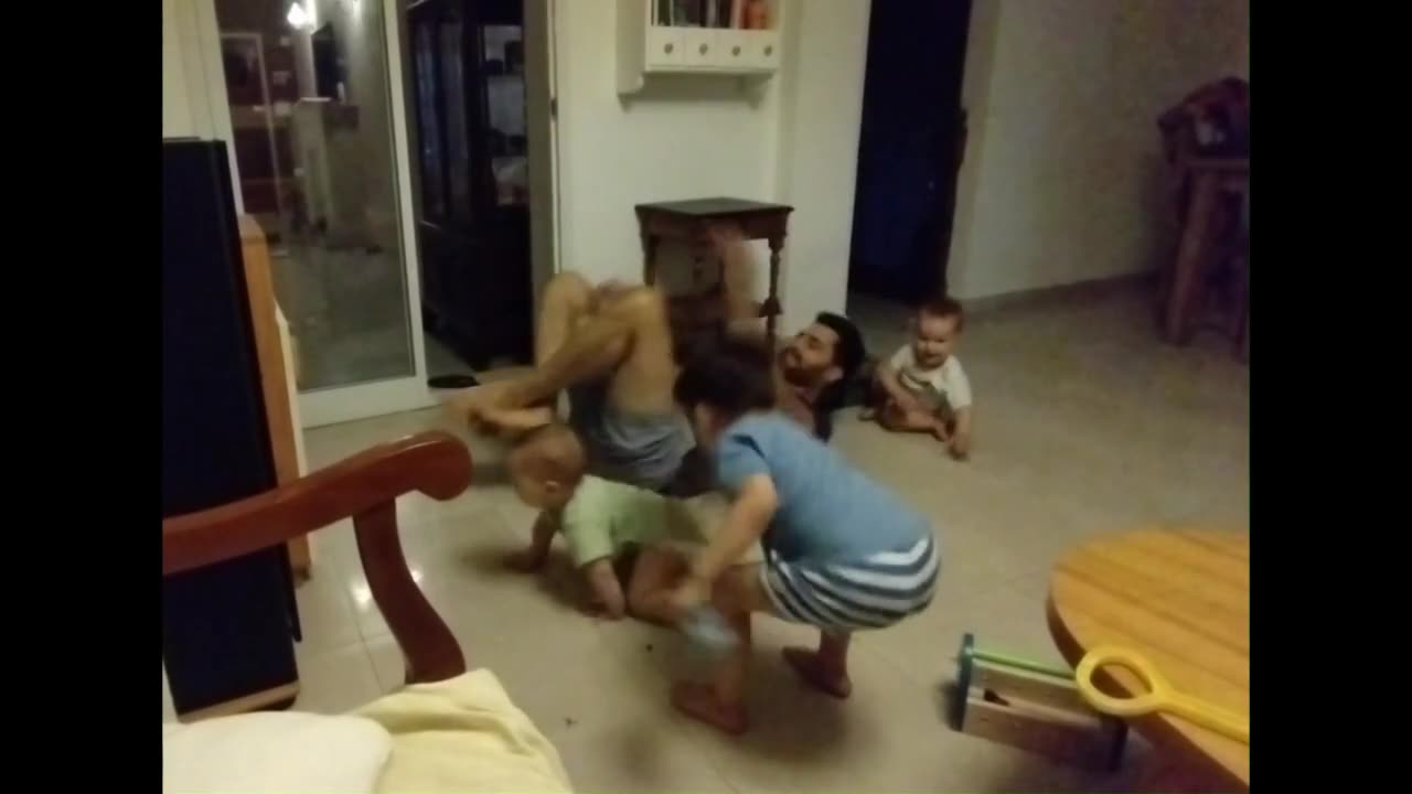 Dad Hilariously Tries To Stop Twins From Touching Stereo