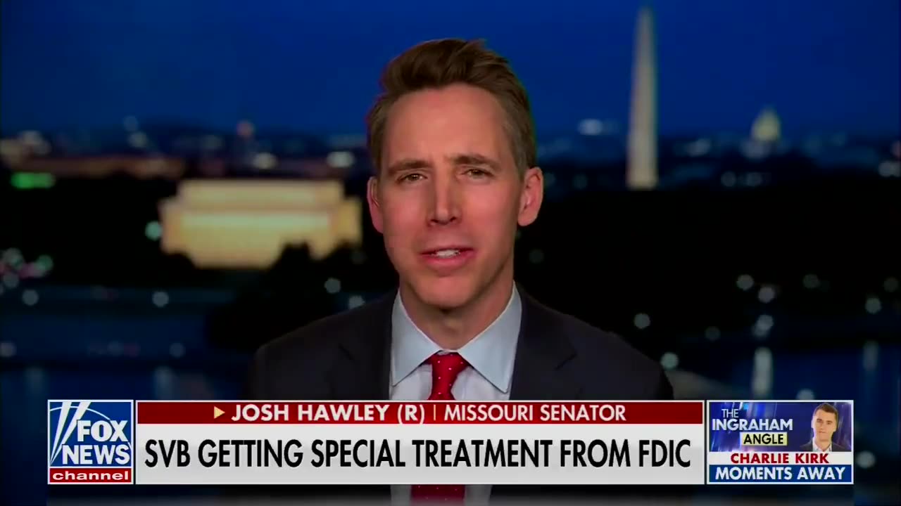 Sen. Hawley: "Why is the bank getting bailed out ? Because it’s a bunch of woke billionaires."