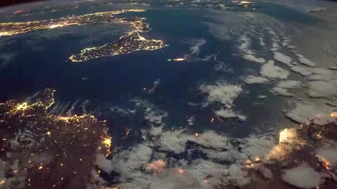 Earth at night from space