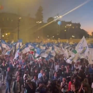 Piazza del Popolo in Rome, new conservative movement of Giorgia Meloni