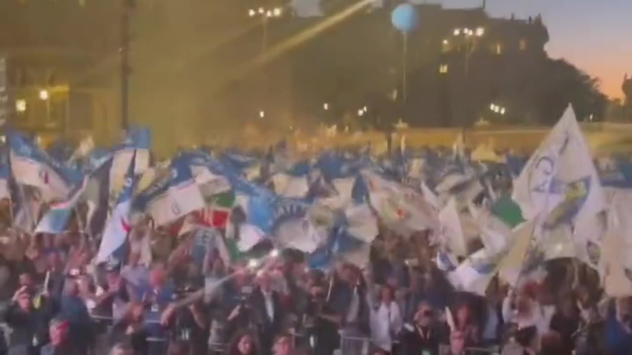 Piazza del Popolo in Rome, new conservative movement of Giorgia Meloni