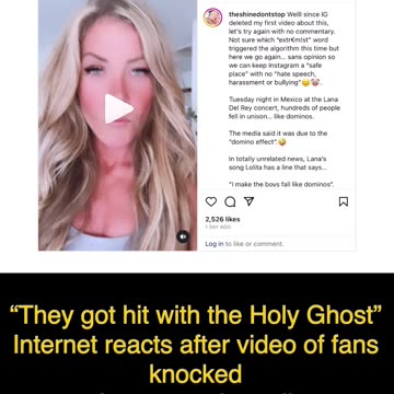 fans knocked over by a wave in audience at Lana Del Rey’s Mexico show