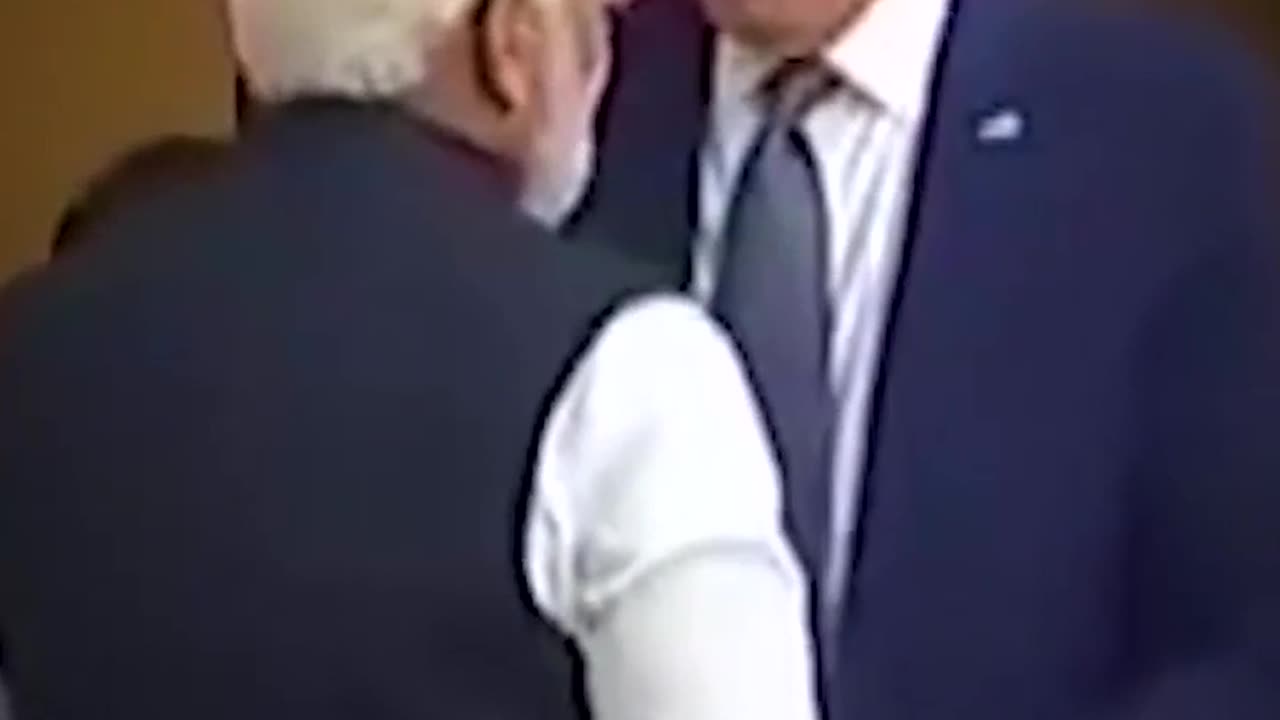 Indian Prime Minister Narendra Modi shares a Hug with American President Joe Biden