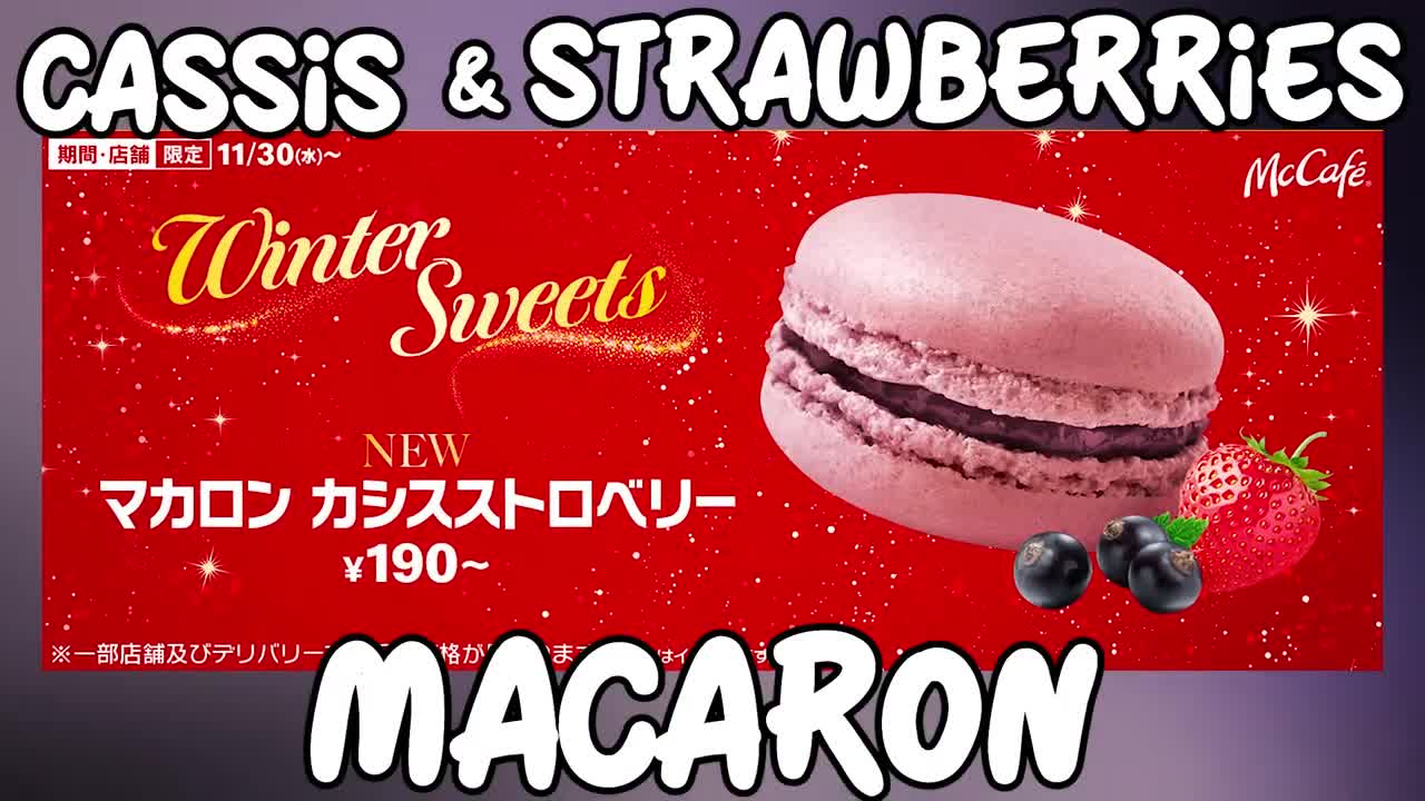 Tasting Japan's CASSIS & STRAWBERRY Macaron Japan Food Review