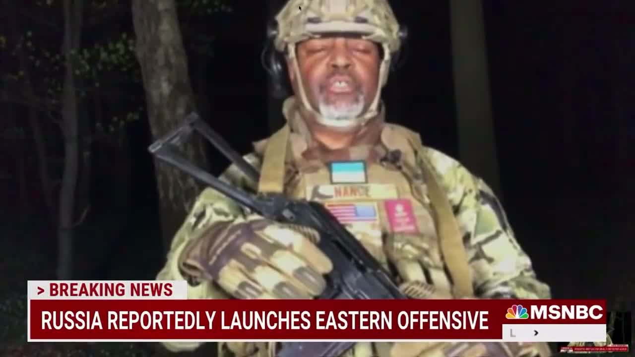 MSNBC's Malcolm Nance Joins Ukraine Foreign Legion in Cringy Forest Scene