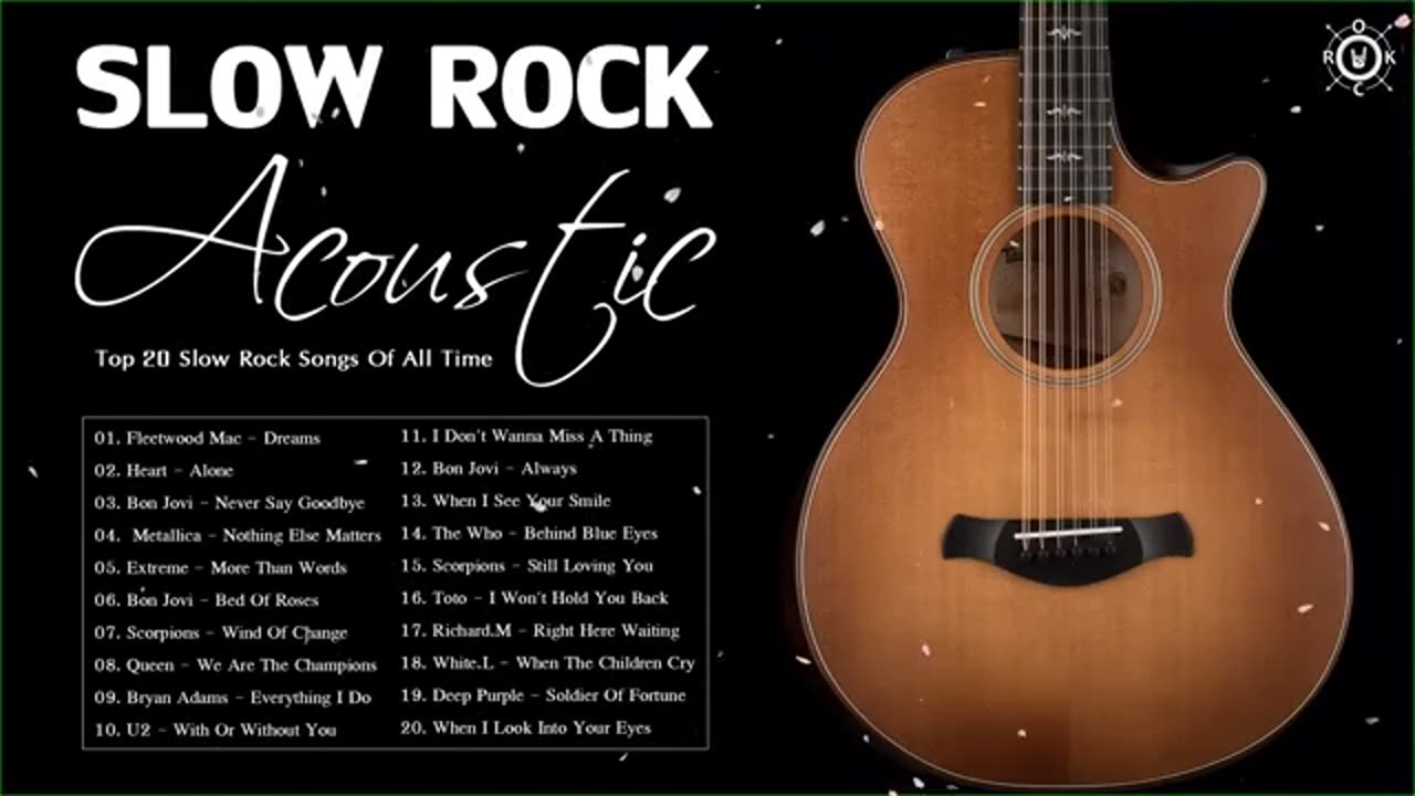 Top 20 Slow Rock Songs Of All Time Acoustic Slow Rock 80's 90's | Relaxing Songs