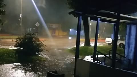 Lluvia y viento en el Tacua - Había Alerta Roja (20/03/2024)