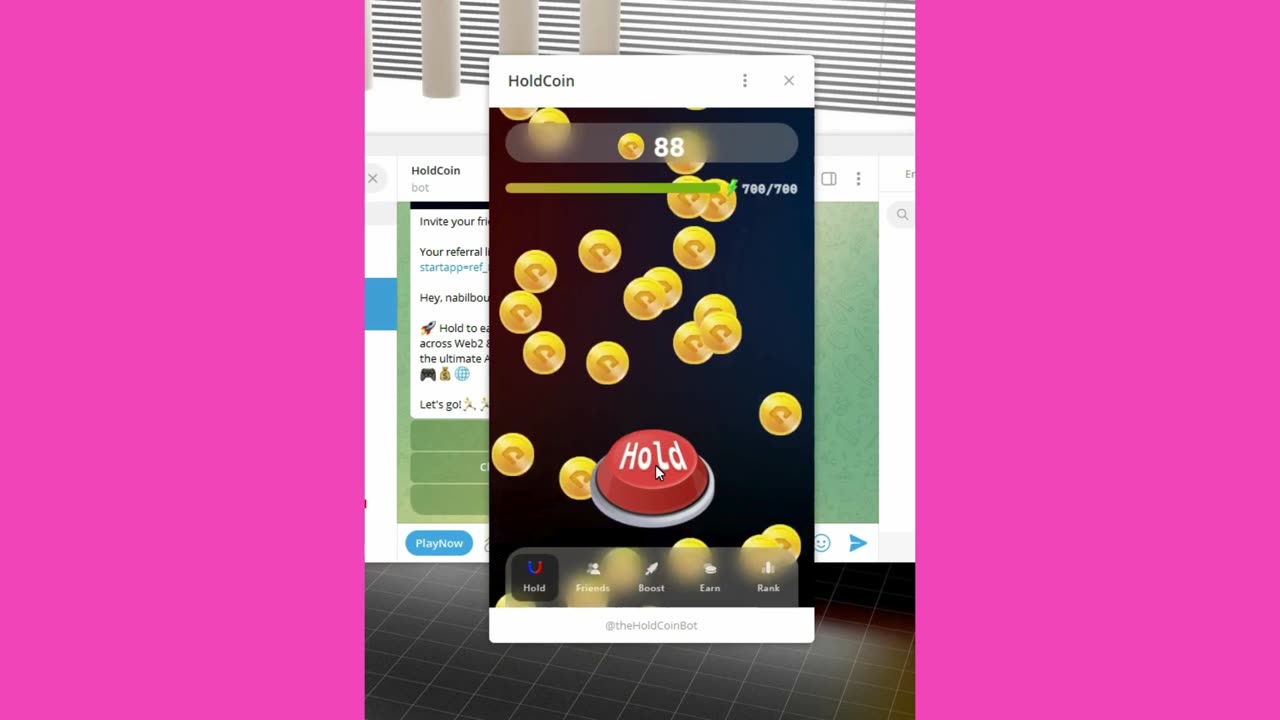Hold Coin Telegram Bot Mining Airdrop