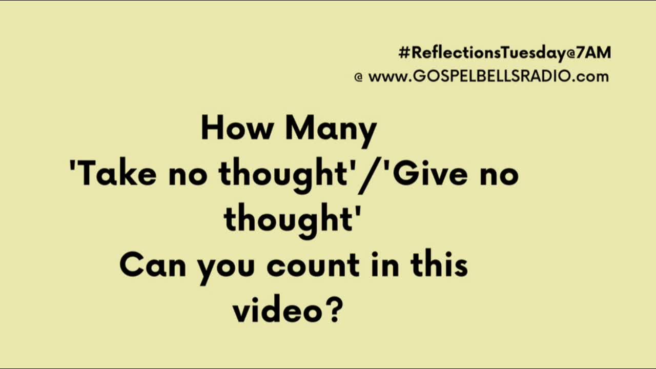 'Take No Thought' - How Many Can You Count In This Video?