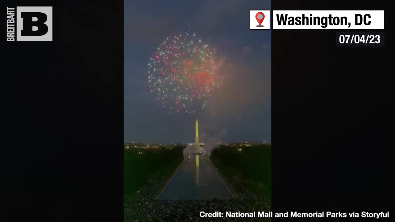 THIS ONE'S FOR YOU, GEORGIE! Fireworks EXPLODE over Washington Monument