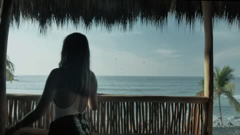 Sea landscape from a porch