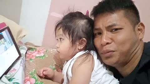 Playing with my daughter