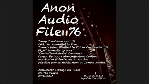 SG Anon Audio File 76 - 6-2-24 - Trump Conviction ThankQ For Playing...