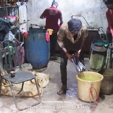 Process of making L handle socket wrenches in factory