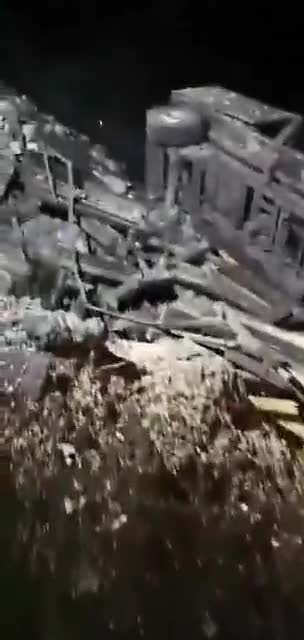 Fresh footage from the impact site in #Poland. That’s a huge impact crater.