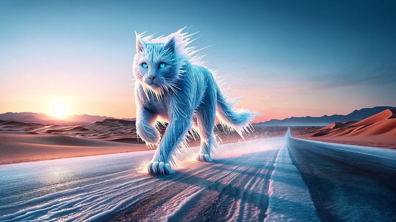 Mutant War : Frost Cat vs Flame Dog 🐶#ai #aicat