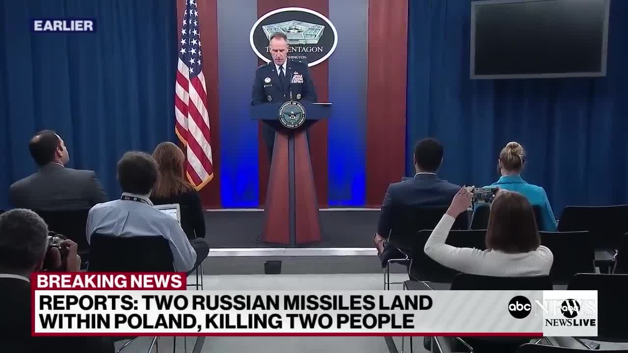 Pentagon reacts to unconfirmed reports of rockets landing in Poland
