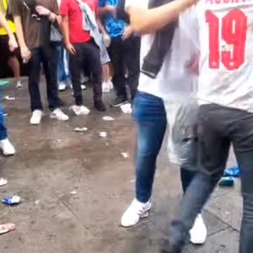 English football fans injuring English football fans
