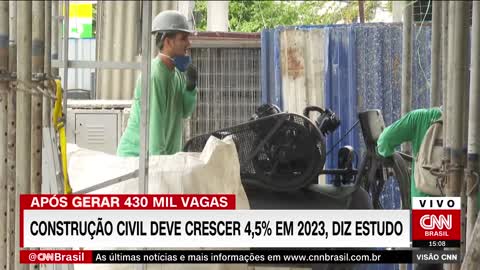 Após gerar 430 mil novas vagas, construção civil deve crescer 4,5% em 2023, diz estudo | VISÃO CNN