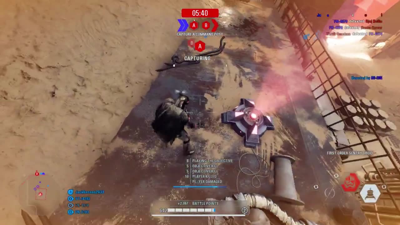 SWBF2 2017: Instant Action Mission (Attack) First Order Jakku Gameplay