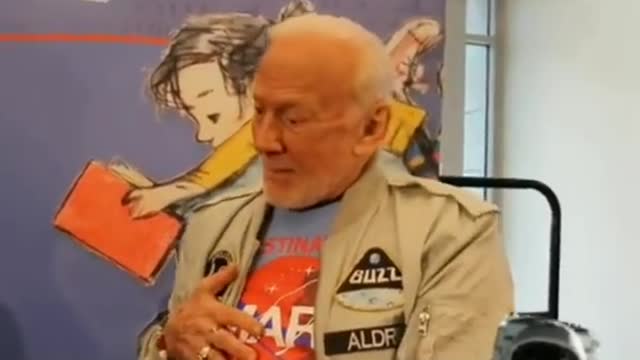 Buzz Aldrin admitting they didn't go to the moon