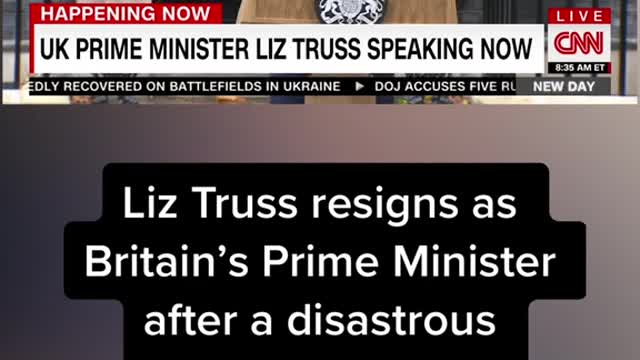 Liz Truss resigns as Britain's Prime Minister after a disastrous six-week tenure