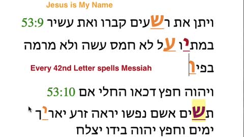 Hebrew Bible Code in Isaiah 53