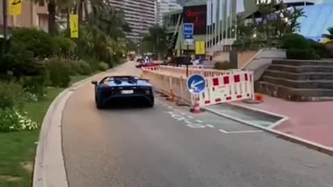 262# Lamborghini Aventador SV Roadster SOUND ON Supercars in Monaco