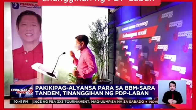 Pakikipag-alyansa para saBBM-Sara tandem,tinanggihan ng PDP-Laban