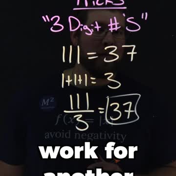 111=37? This math trick always works! | Minute Math Tricks 126 #shorts