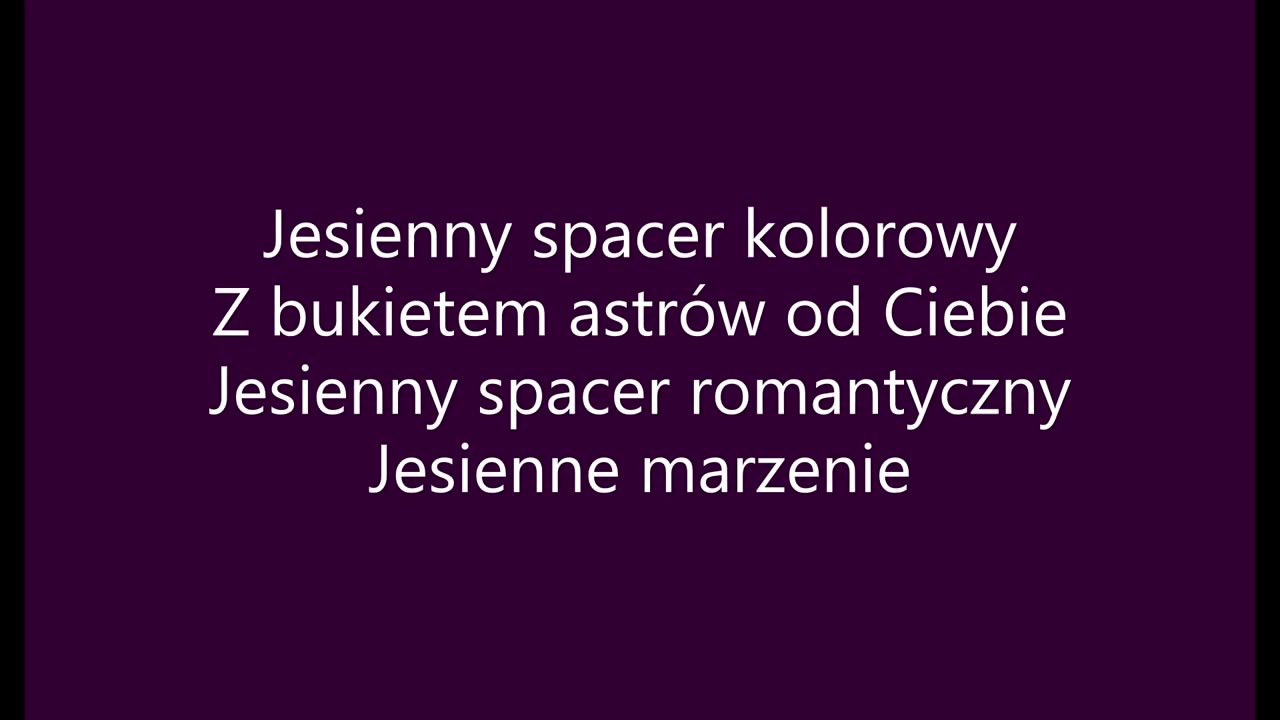 Jesienne marzenia (tekst)