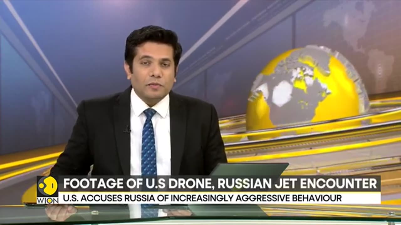 U.S. releases video from Russian fighter jetcrash with drone | Latest News |