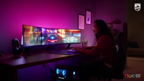 Philips Hue Play Gradient Lightstrip für drei Monitore