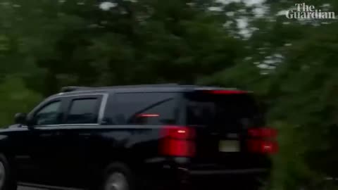 Donald Trump convoy leaves New Jersey