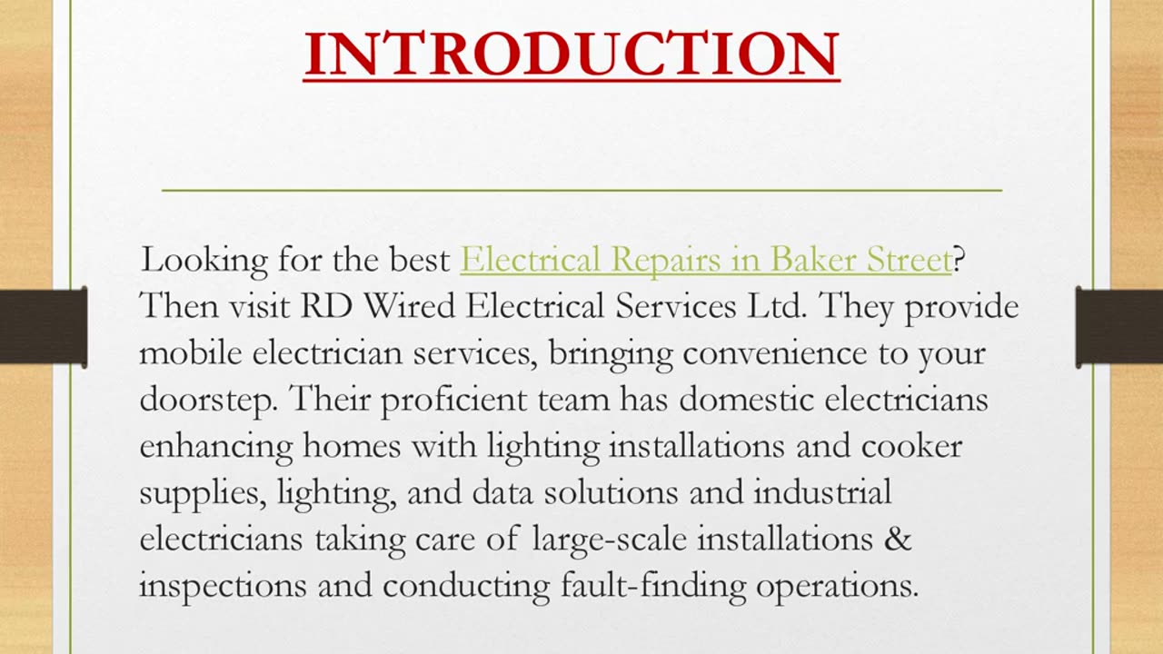 Best Electrical Repairs in Baker Street